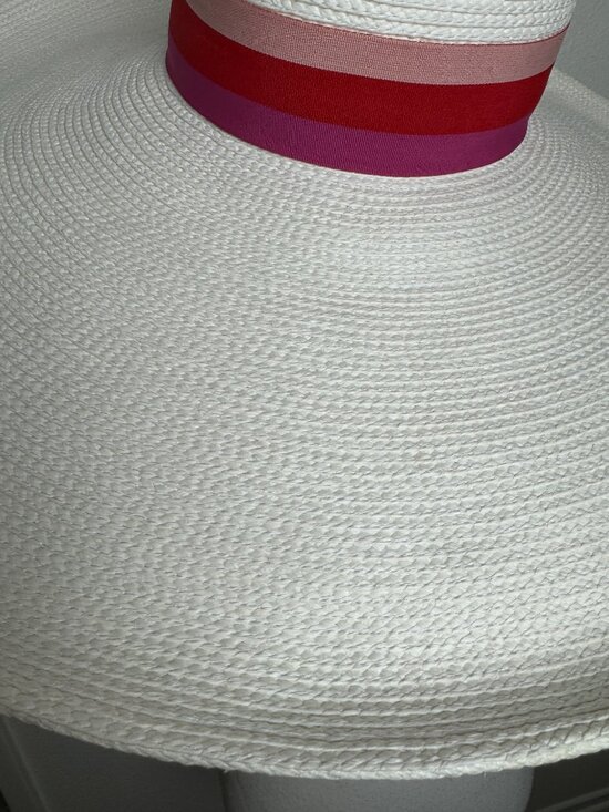 Elegant Trina Turk Wide Floppy Brim  Sun Hat  White main image 4